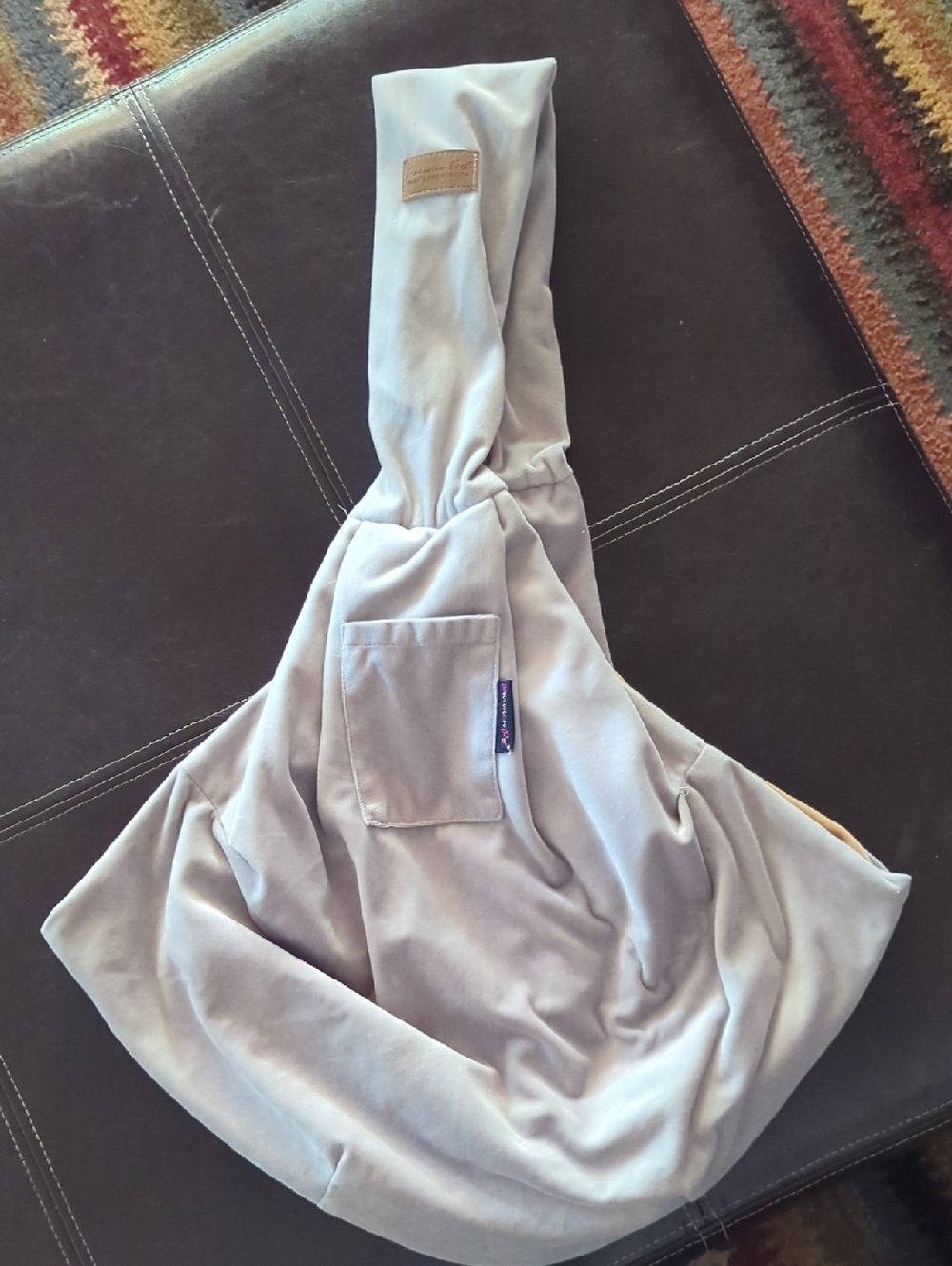 Parisian Works Light Gray Pet Sling Carrier with Pocket